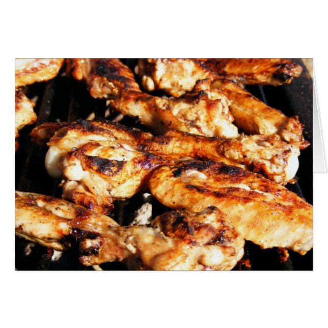 Cartão Barbecue Chicken Wings (Frente Horizontal)