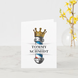 Cartão Barber Hair Compra Rei Coroa Barbeiro Par Salão