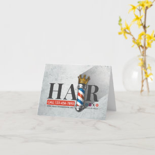 Cartão Barber Hair Compra Rei Coroa Barbeiro Par Salão