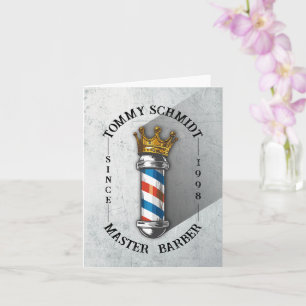 Cartão Barber Hair Compra Rei Coroa Barbeiro Par Salão