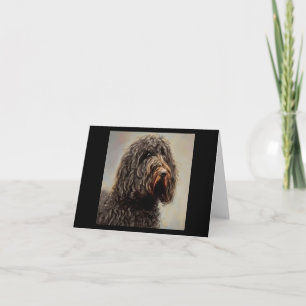 Cartão Barbet - Retrato de Cachorro