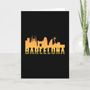 Cartão Barcelona Espanha Cidade Silhueta Paisagem Urbana