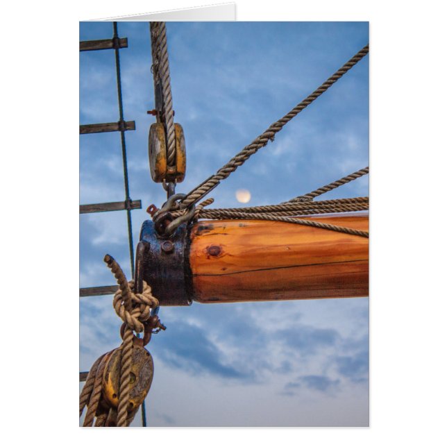 Cartão Barco à vela Hoist e Jib (Frente)