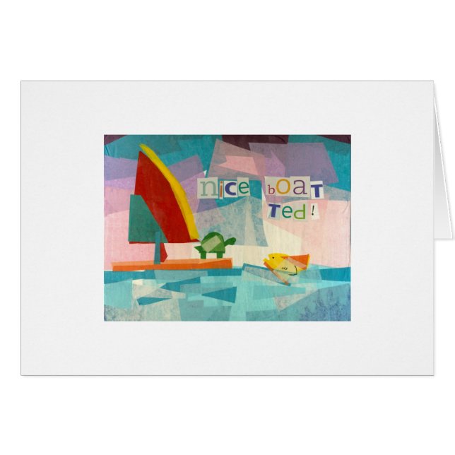 Cartão Barco agradável, Ted! (Frente Horizontal)