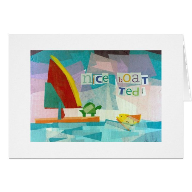 Cartão Barco agradável, Ted! (Frente Horizontal)