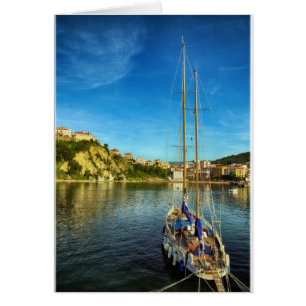Cartão Barco Aproximando-se da orla Agropoli