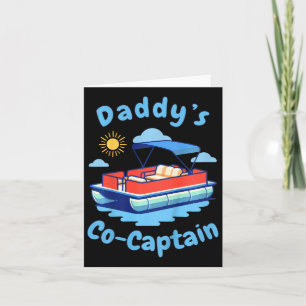 Cartão Barco Co-capitão Pontoon Boat Kid Padre