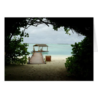 Cartão Barco da ilha de Maldives