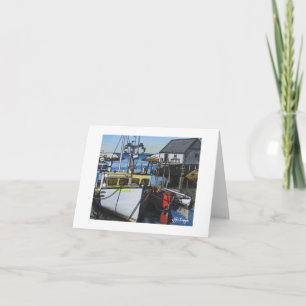 Cartão Barco de Arte Têxtil