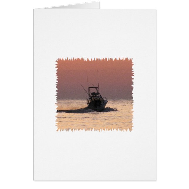 Cartão Barco De Pesca De Saltwater (Frente)