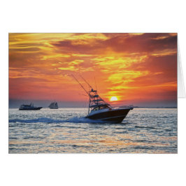 Cartão Barco de Pesca, Key West, Florida, Sunset