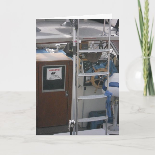 Cartão "Barco de Pesca Ocupado Duluth" (Frente)