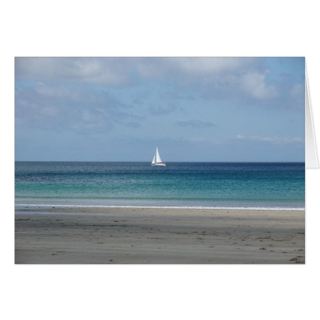 Cartão Barco de vela (Frente Horizontal)