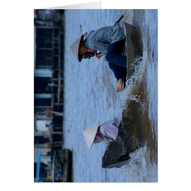 Cartão Barco do Rio Vietnamita (Frente)