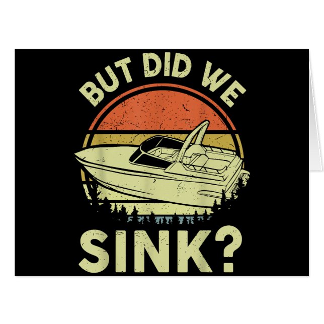 Cartão Barco Engraçado, Mas Será Que Fizemos Um Cheiro Pa (Frente horizontal)