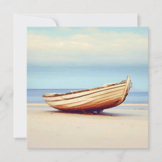 Cartão Barco na Praia
