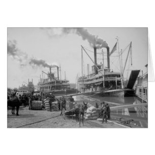 Cartão Barcos a vapor em Vicksburg, 1910