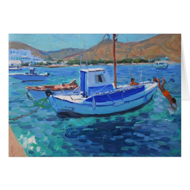 Cartão Barcos de pesca (Frente Horizontal)