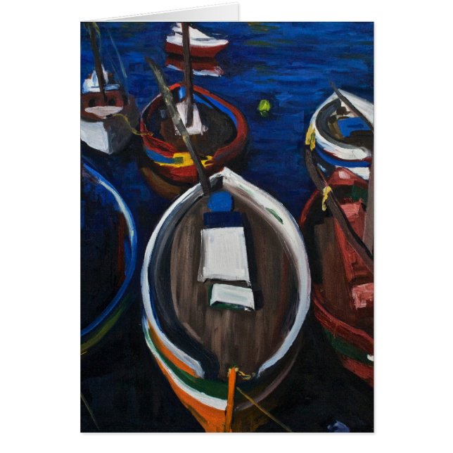 Cartão Barcos de pesca em Sète (Frente)