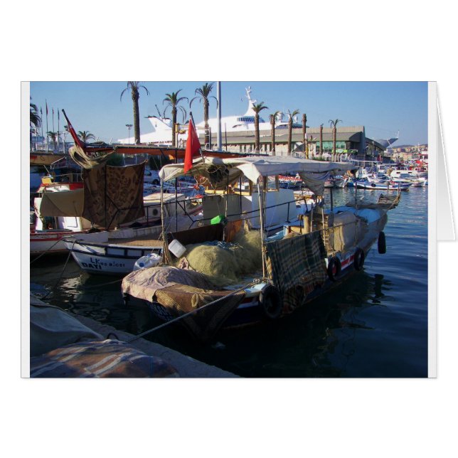 Cartão Barcos De Pesca Turcos (Frente Horizontal)