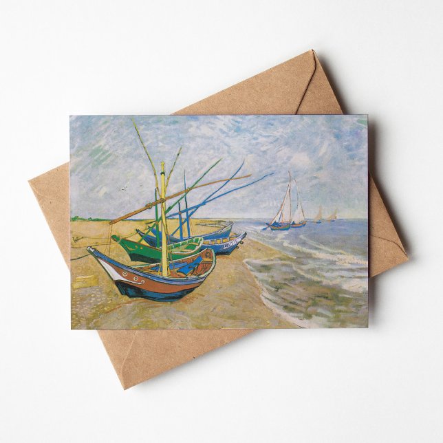 Cartão Barcos De Pesca | Vincent van Gogh (Criador carregado)