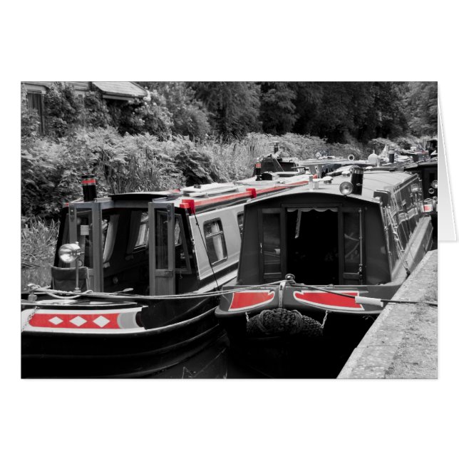 Cartão Barcos do Canal Basingstoke (Frente Horizontal)