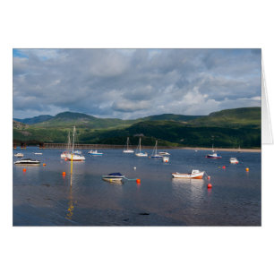 Cartão Barcos no Barmouth Harbor