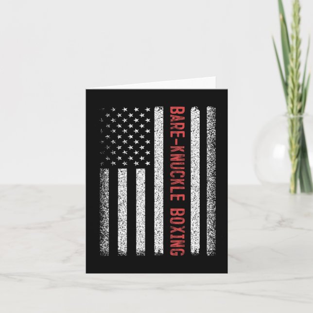 Cartão Bare-knuckle Boxing American Flag 4th Of Julho Wom (Frente)