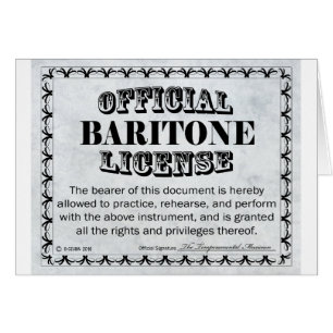 Cartão Baritone License