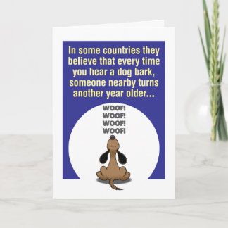 Cartão Barking Dog Humorous Birthday Card