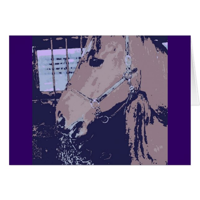 Cartão Barn Horse Pop Art (Frente Horizontal)