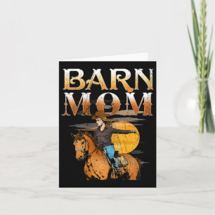 Cartão Barn Mamãe I Equestrian Pony Horse Fan