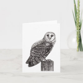 Cartão Barn Owl Blank Note Card
