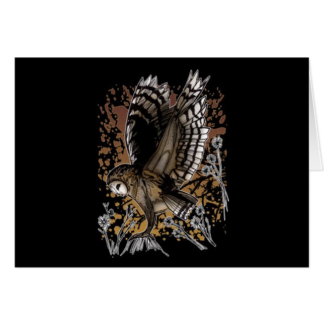 Cartão Barn Owl Stance (Frente Horizontal)