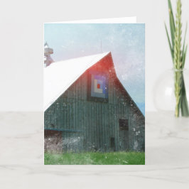 Cartão Barn Quilt Grunge