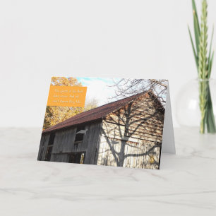 Cartão Barn, Sombra de Árvore, Placa Eve de Todos os Hall