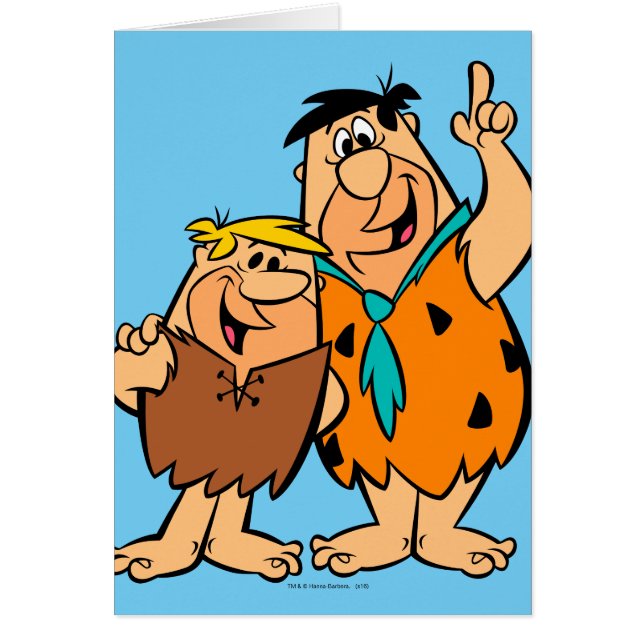 Cartão Barney Rubble and Fred Flintstone (Frente)