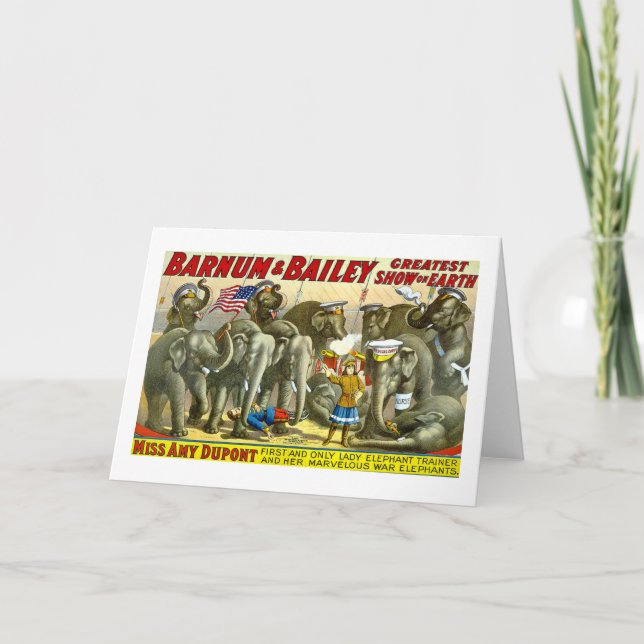 Cartão Barnum & Bailey - Elefantes (Frente)