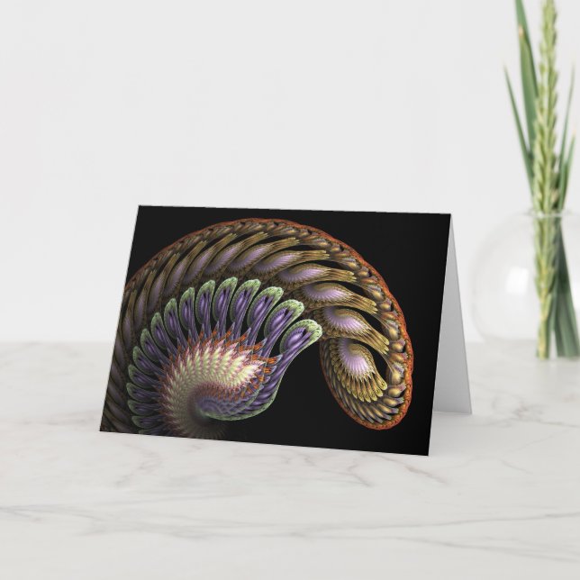 Cartão "Baroque Spiral" Greeting Card (Frente)