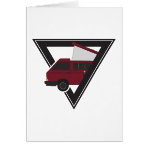 Cartão barramento triangular maroon