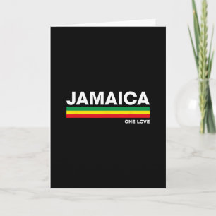 Cartão Barras de Cores Reggae Retrô Jamaica Férias Jamaic