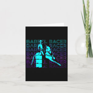 Cartão Barrel Racer Barrel Racer Racing Horseback Barrel