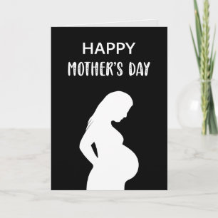 Cartão Barriga de Bebê Grávida Futura Mamãe Feliz Dia das