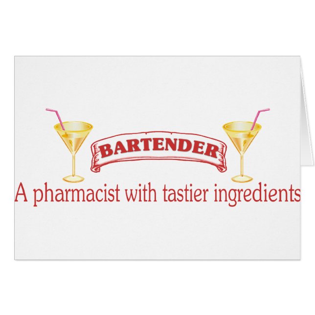 Cartão Bartender É Farmacêutico (Frente Horizontal)