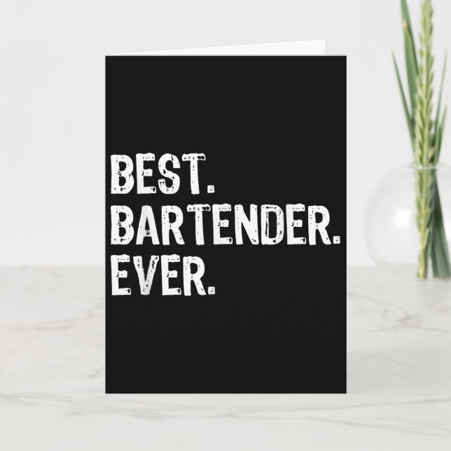 Cartão Bartender Ever Bartending Funny Gift Christmas  (Frente)