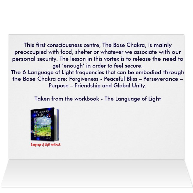 Cartão Base Chakra (Interior horizontal (topo))