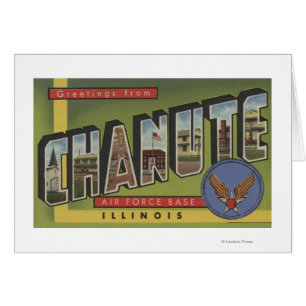 Cartão Base da força aérea de Chanute - grandes cenas d