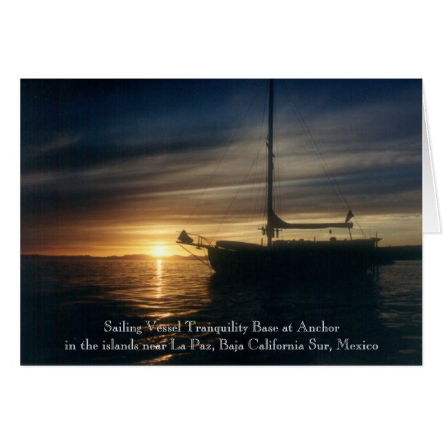 Cartão Base da tranquilidade da embarcação de navigação (Frente Horizontal)