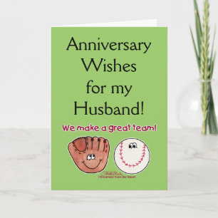 Cartão Baseball and Baseball Glove Team