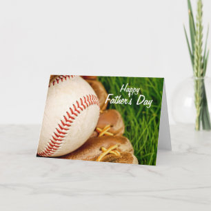 Cartão Baseball com Dia de os pais Feliz de Luva